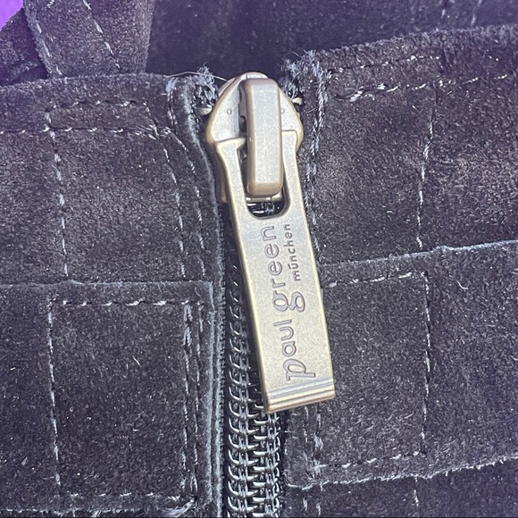 Paul Green Munchen Suede Buckle Moto Boots - Picture 9 of 13